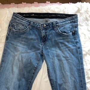Rerock for Express low rise boot cut/flare jeans y2k